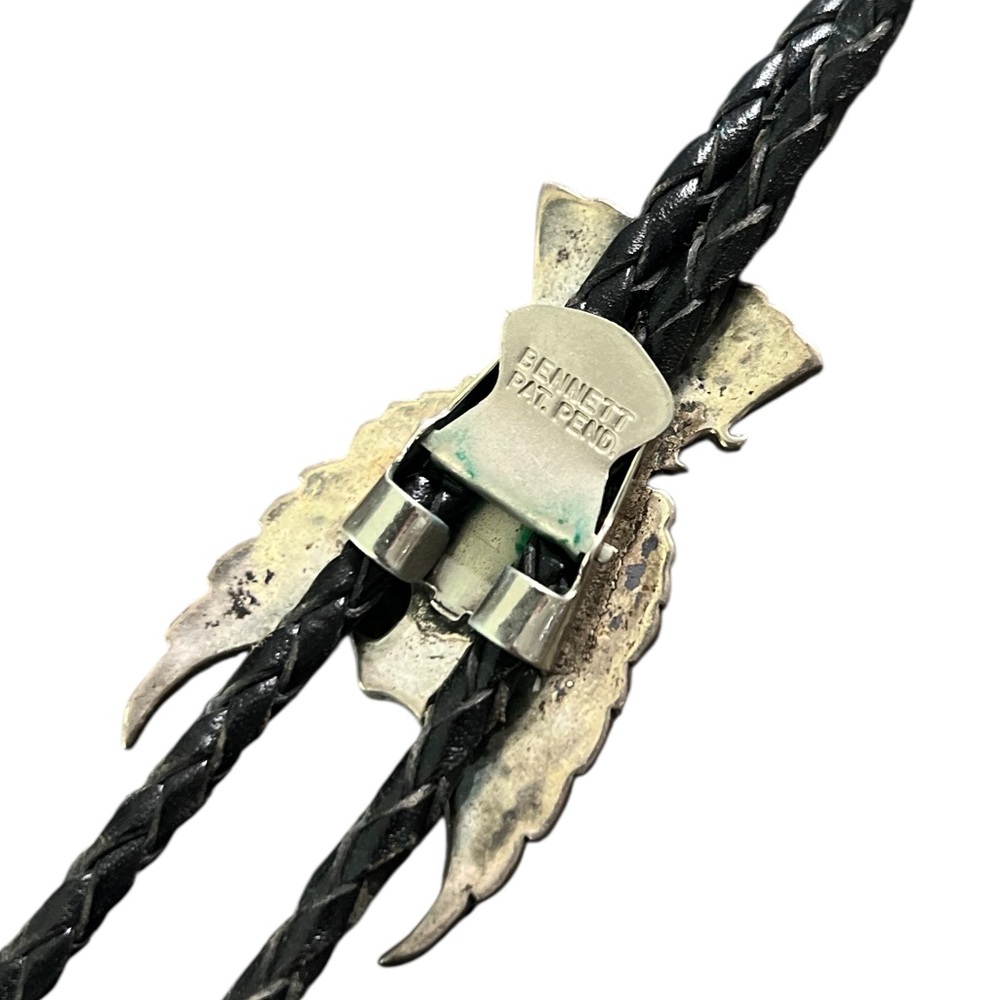 Ray Bennett Navajo Native Made Vintage Bolo Tie Thunderbird - Picture 2 of 2